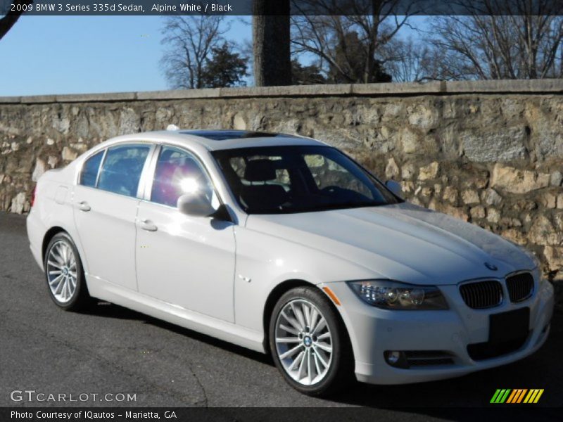 Alpine White / Black 2009 BMW 3 Series 335d Sedan