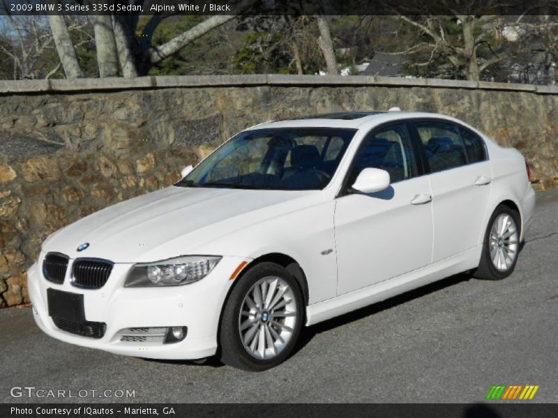 Front 3/4 View of 2009 3 Series 335d Sedan