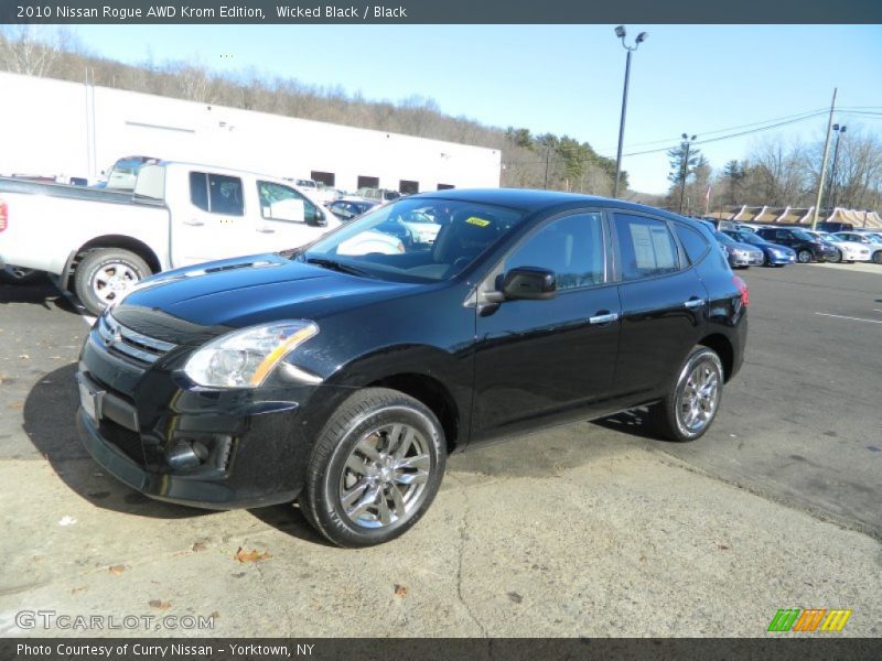 Wicked Black / Black 2010 Nissan Rogue AWD Krom Edition