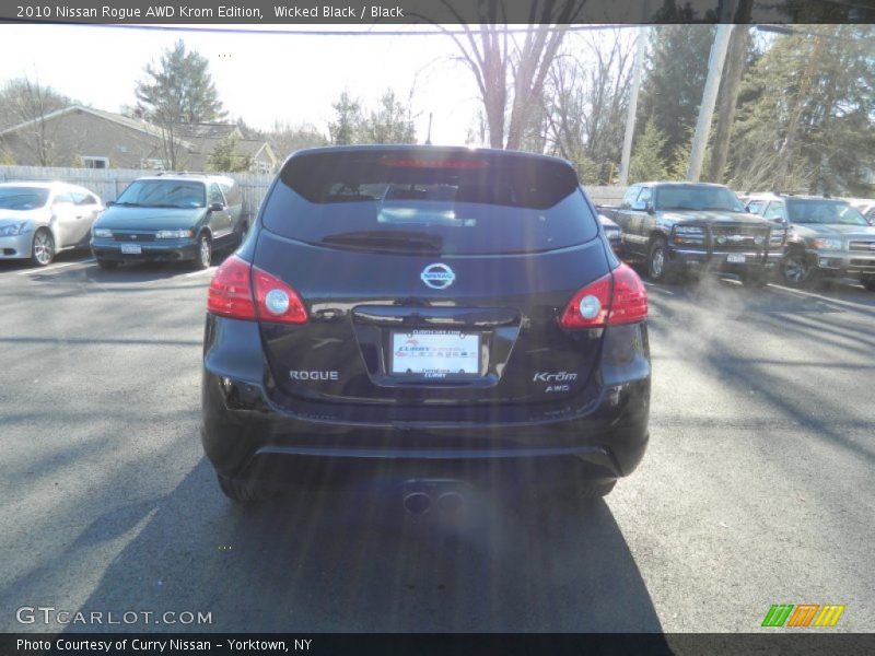 Wicked Black / Black 2010 Nissan Rogue AWD Krom Edition