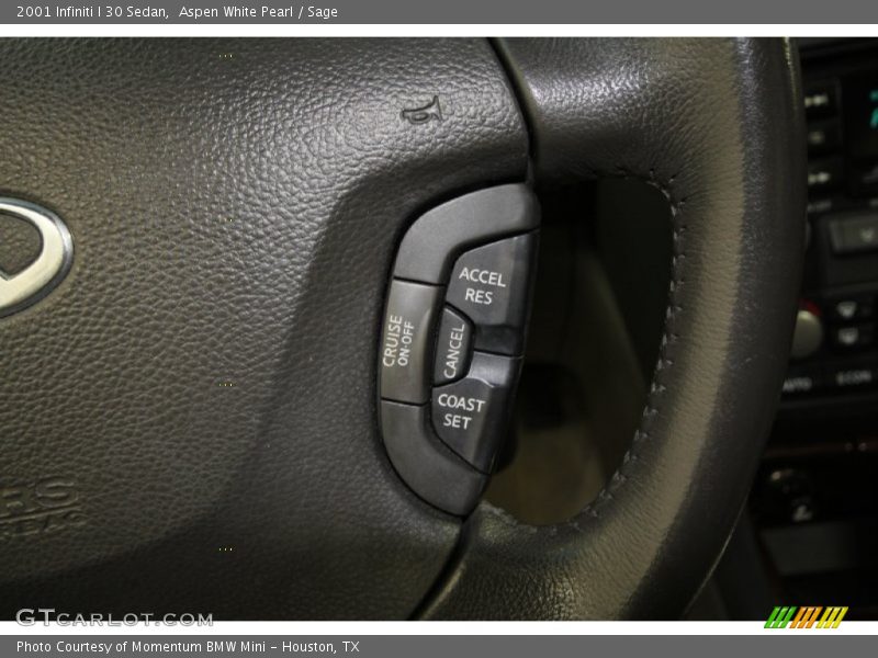 Aspen White Pearl / Sage 2001 Infiniti I 30 Sedan
