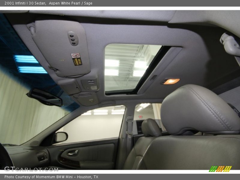 Aspen White Pearl / Sage 2001 Infiniti I 30 Sedan