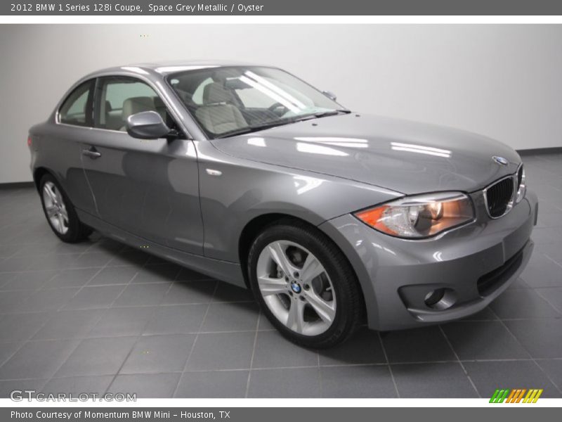 Space Grey Metallic / Oyster 2012 BMW 1 Series 128i Coupe