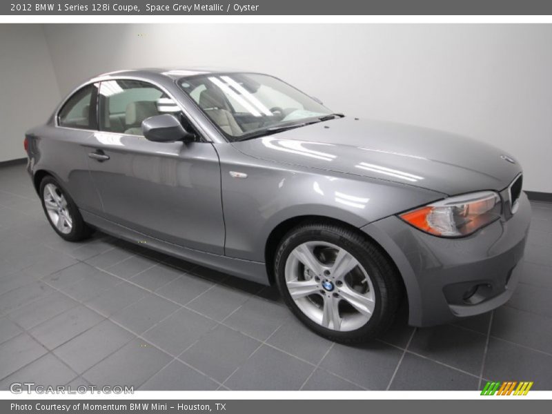 Space Grey Metallic / Oyster 2012 BMW 1 Series 128i Coupe