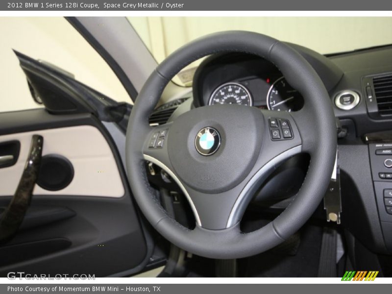 Space Grey Metallic / Oyster 2012 BMW 1 Series 128i Coupe