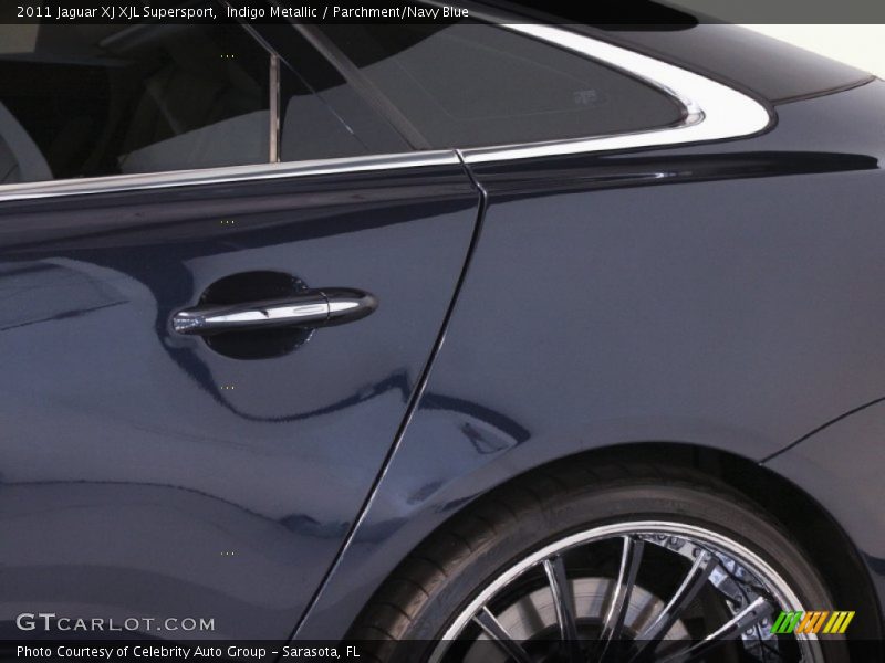 Indigo Metallic / Parchment/Navy Blue 2011 Jaguar XJ XJL Supersport