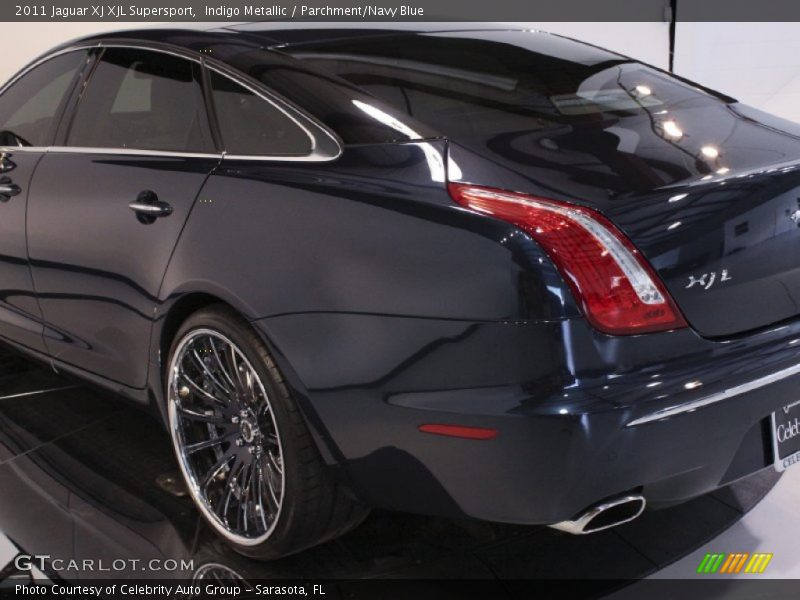 Indigo Metallic / Parchment/Navy Blue 2011 Jaguar XJ XJL Supersport