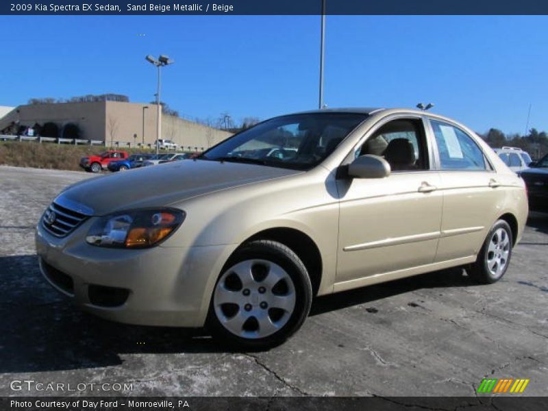 Sand Beige Metallic / Beige 2009 Kia Spectra EX Sedan