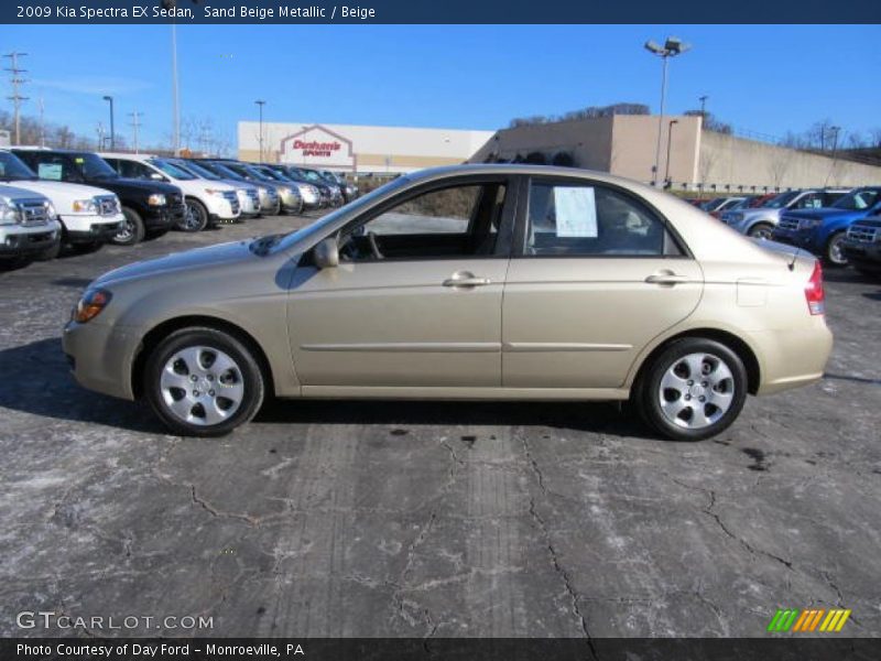 Sand Beige Metallic / Beige 2009 Kia Spectra EX Sedan