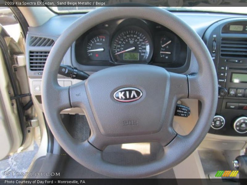Sand Beige Metallic / Beige 2009 Kia Spectra EX Sedan