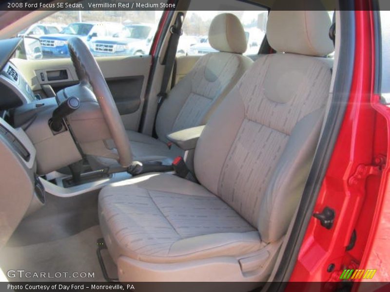 Vermillion Red / Medium Stone 2008 Ford Focus SE Sedan