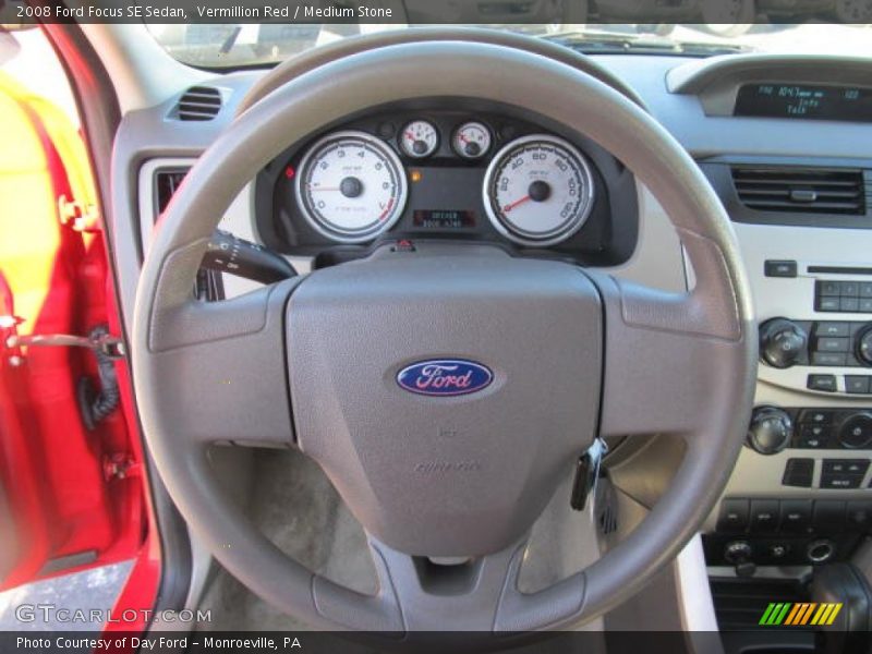 Vermillion Red / Medium Stone 2008 Ford Focus SE Sedan