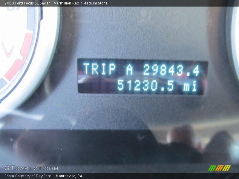 Vermillion Red / Medium Stone 2008 Ford Focus SE Sedan