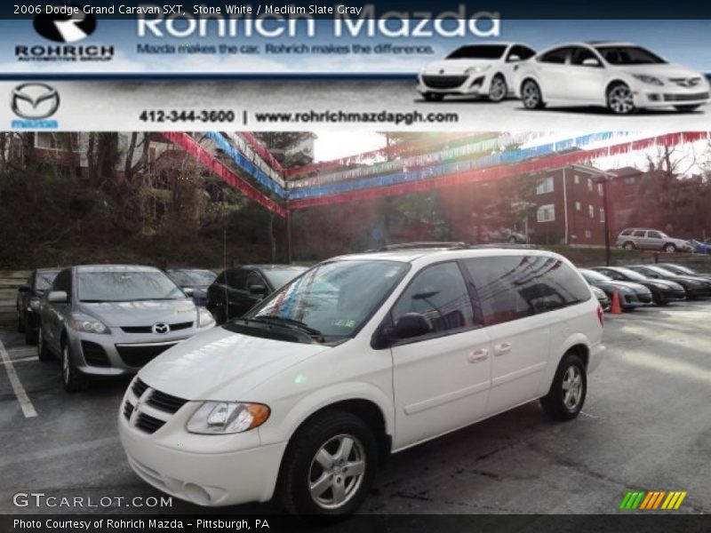 Stone White / Medium Slate Gray 2006 Dodge Grand Caravan SXT