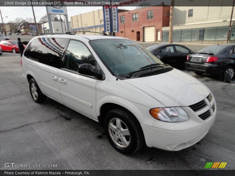 Stone White / Medium Slate Gray 2006 Dodge Grand Caravan SXT