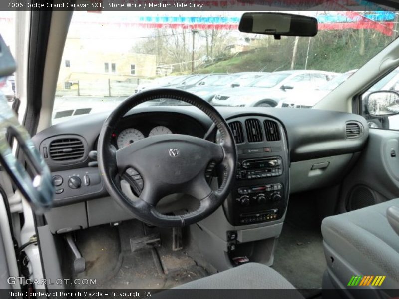 Stone White / Medium Slate Gray 2006 Dodge Grand Caravan SXT