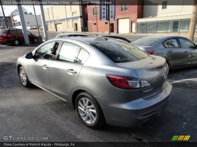Liquid Silver Metallic / Black 2012 Mazda MAZDA3 i Grand Touring 4 Door