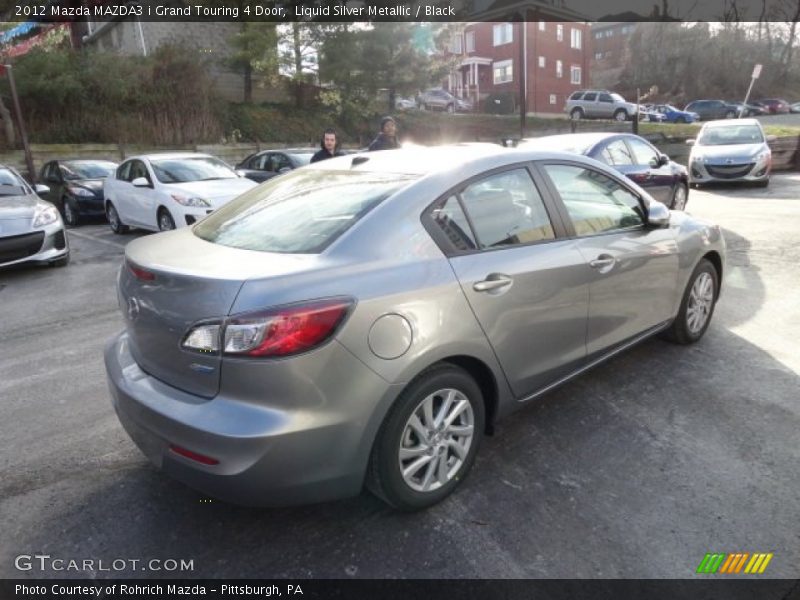 Liquid Silver Metallic / Black 2012 Mazda MAZDA3 i Grand Touring 4 Door