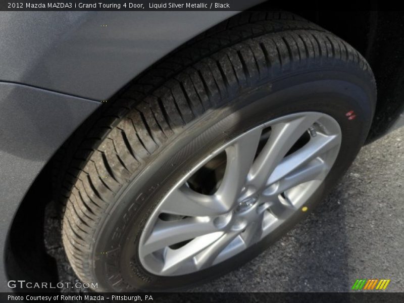 Liquid Silver Metallic / Black 2012 Mazda MAZDA3 i Grand Touring 4 Door