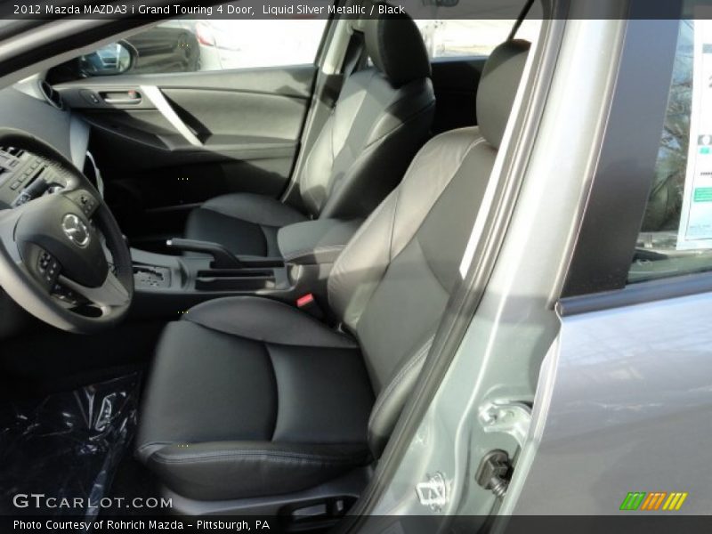 Liquid Silver Metallic / Black 2012 Mazda MAZDA3 i Grand Touring 4 Door
