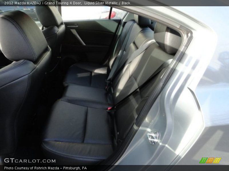 Liquid Silver Metallic / Black 2012 Mazda MAZDA3 i Grand Touring 4 Door
