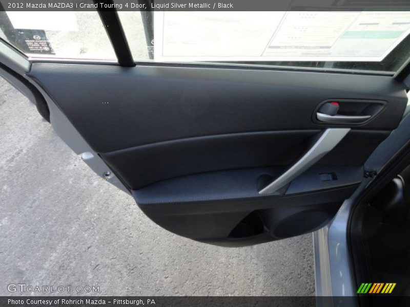 Liquid Silver Metallic / Black 2012 Mazda MAZDA3 i Grand Touring 4 Door