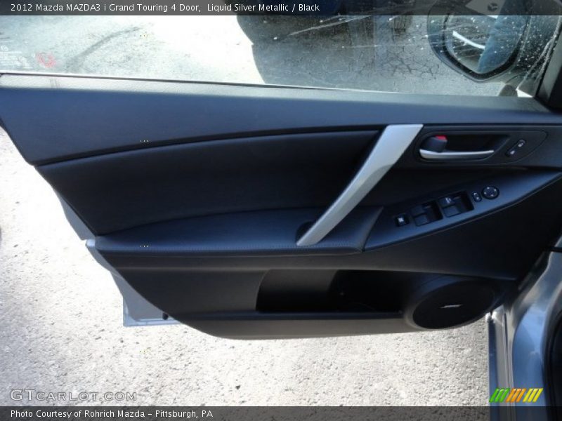 Liquid Silver Metallic / Black 2012 Mazda MAZDA3 i Grand Touring 4 Door
