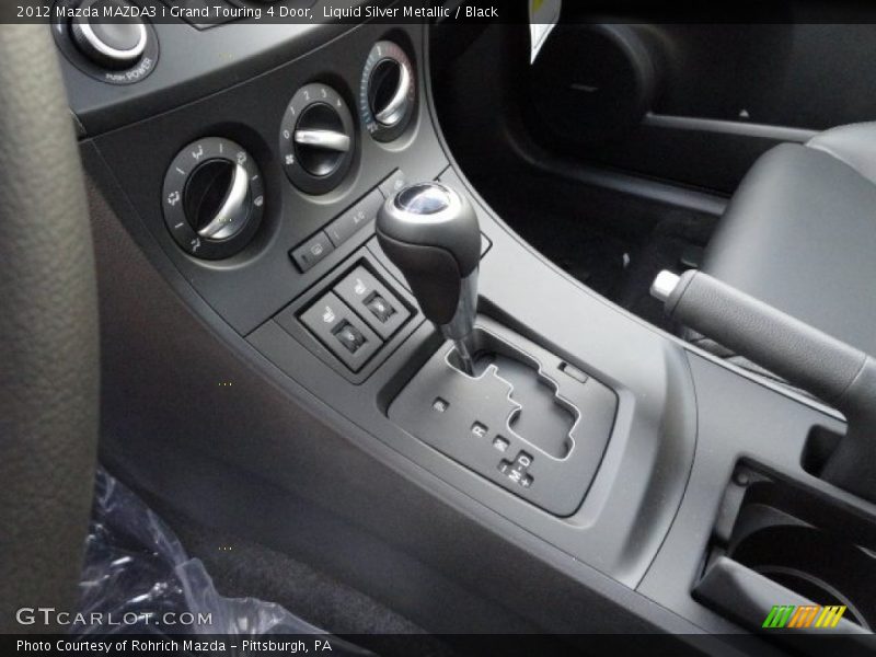 Liquid Silver Metallic / Black 2012 Mazda MAZDA3 i Grand Touring 4 Door