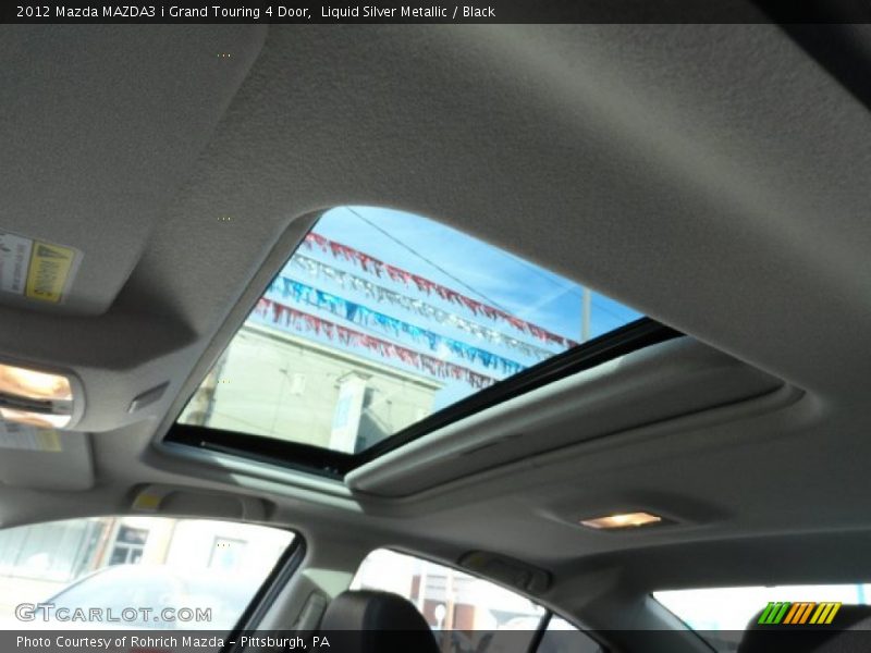 Liquid Silver Metallic / Black 2012 Mazda MAZDA3 i Grand Touring 4 Door