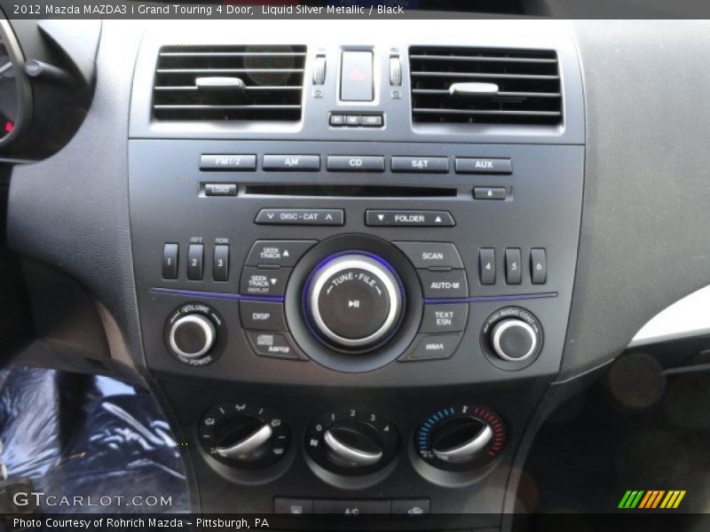 Liquid Silver Metallic / Black 2012 Mazda MAZDA3 i Grand Touring 4 Door