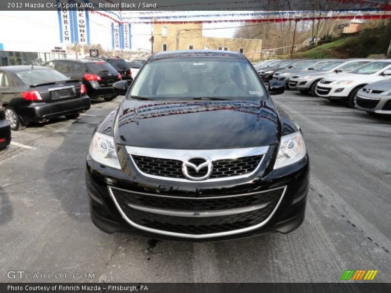 Brilliant Black / Sand 2012 Mazda CX-9 Sport AWD