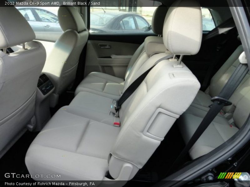 Brilliant Black / Sand 2012 Mazda CX-9 Sport AWD