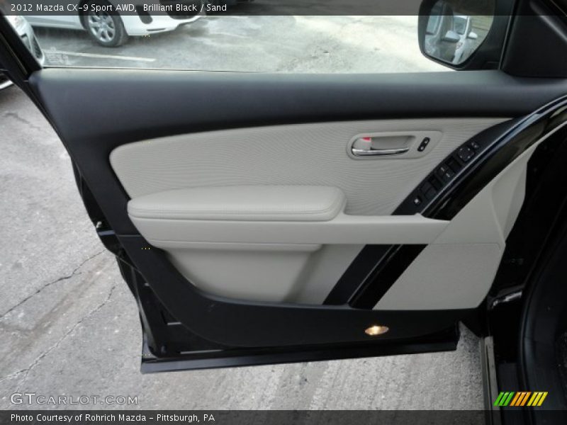 Brilliant Black / Sand 2012 Mazda CX-9 Sport AWD