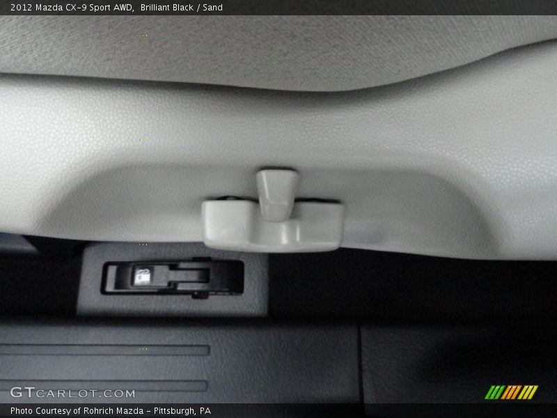 Brilliant Black / Sand 2012 Mazda CX-9 Sport AWD