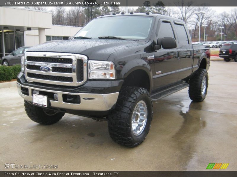 Black / Tan 2005 Ford F250 Super Duty Lariat FX4 Crew Cab 4x4