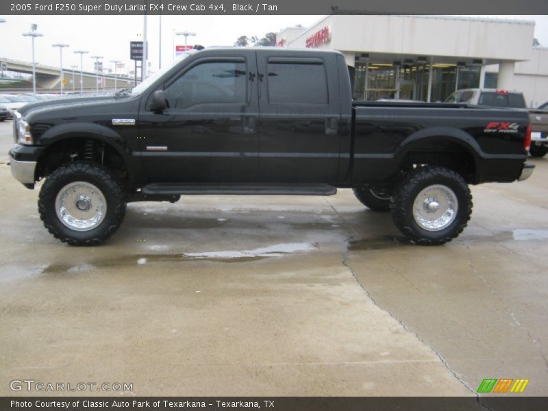 Black / Tan 2005 Ford F250 Super Duty Lariat FX4 Crew Cab 4x4