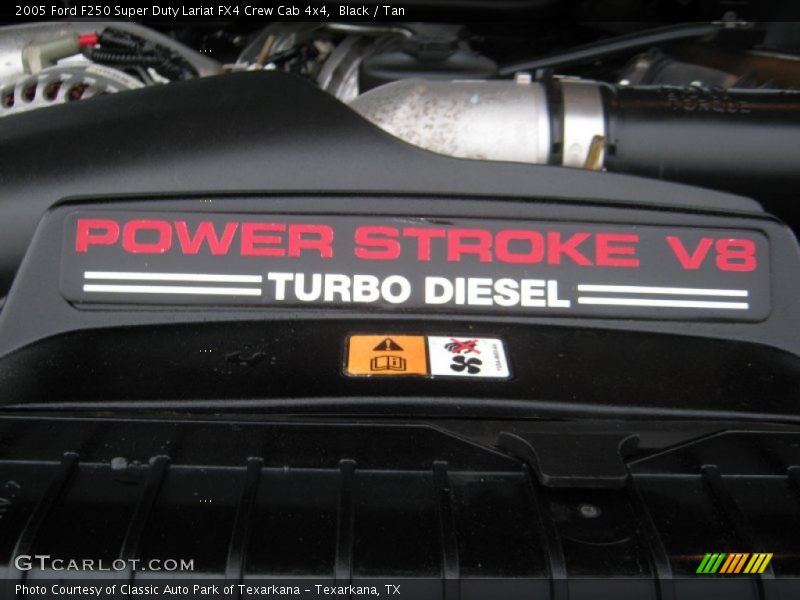 Black / Tan 2005 Ford F250 Super Duty Lariat FX4 Crew Cab 4x4