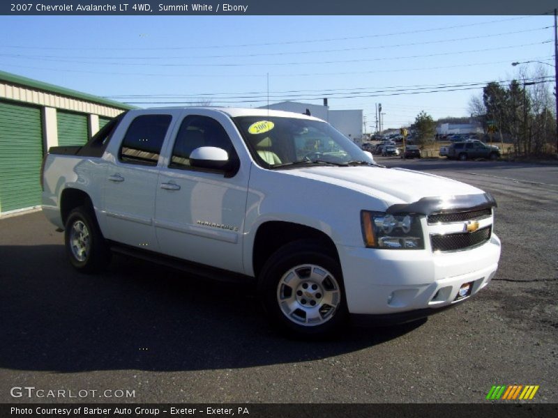 Summit White / Ebony 2007 Chevrolet Avalanche LT 4WD