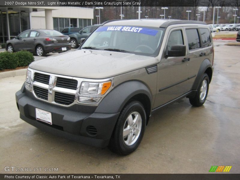 Light Khaki Metallic / Dark Slate Gray/Light Slate Gray 2007 Dodge Nitro SXT