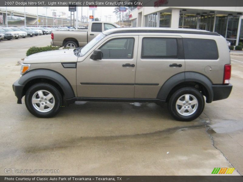 Light Khaki Metallic / Dark Slate Gray/Light Slate Gray 2007 Dodge Nitro SXT