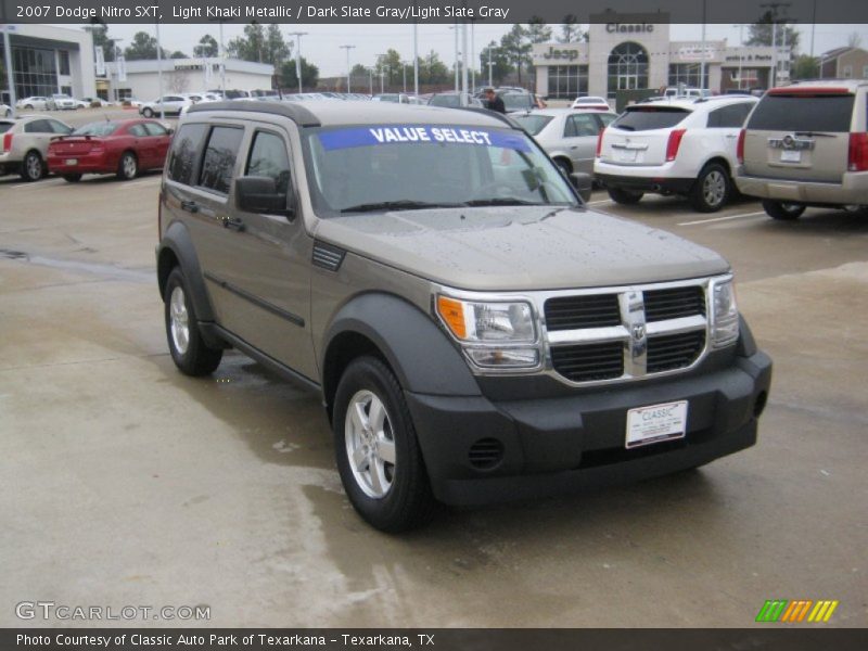 Light Khaki Metallic / Dark Slate Gray/Light Slate Gray 2007 Dodge Nitro SXT