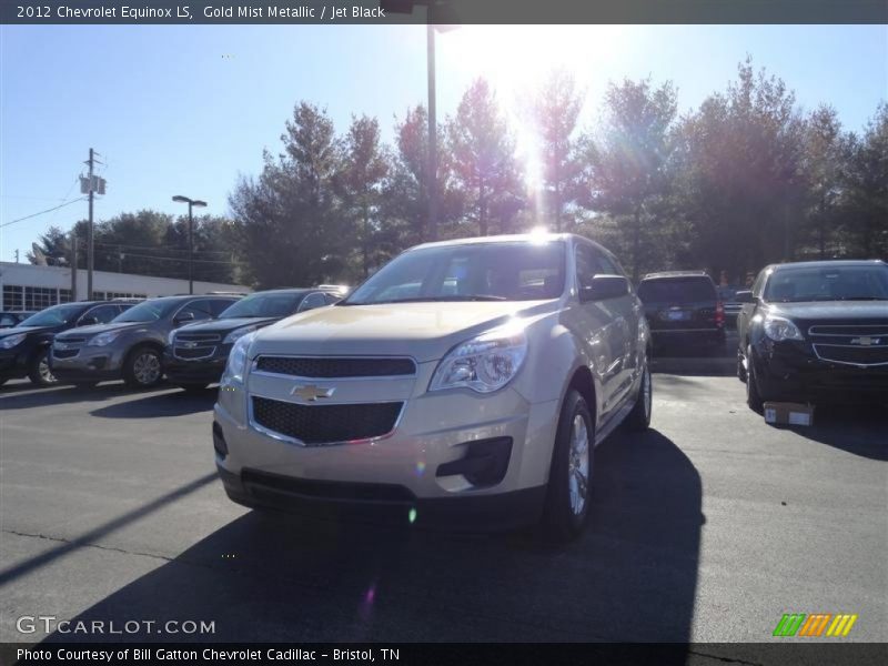 Gold Mist Metallic / Jet Black 2012 Chevrolet Equinox LS