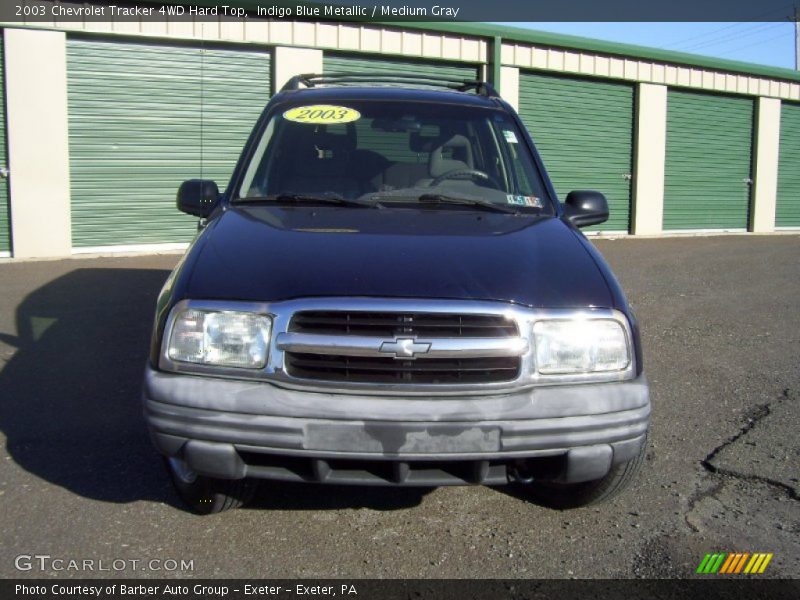 Indigo Blue Metallic / Medium Gray 2003 Chevrolet Tracker 4WD Hard Top
