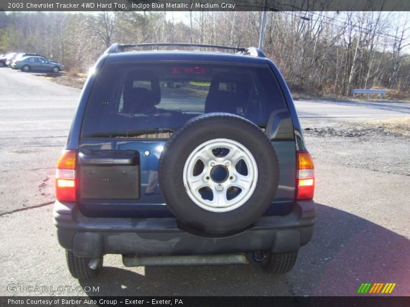 Indigo Blue Metallic / Medium Gray 2003 Chevrolet Tracker 4WD Hard Top