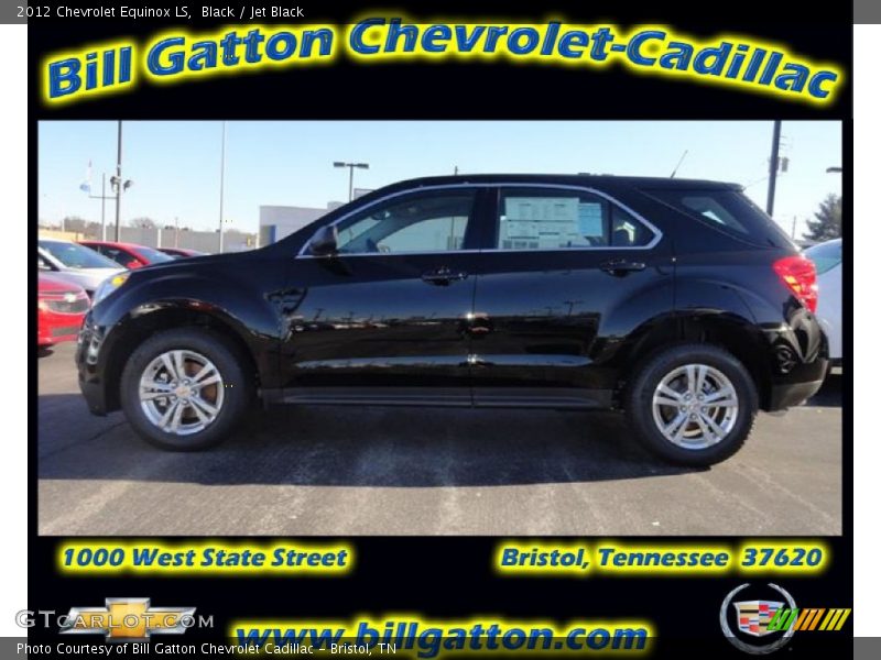 Black / Jet Black 2012 Chevrolet Equinox LS