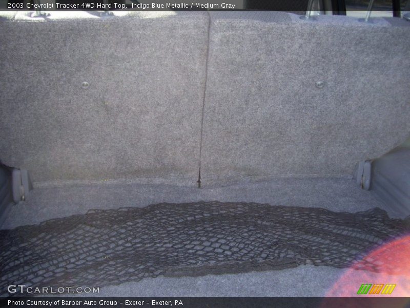 Indigo Blue Metallic / Medium Gray 2003 Chevrolet Tracker 4WD Hard Top
