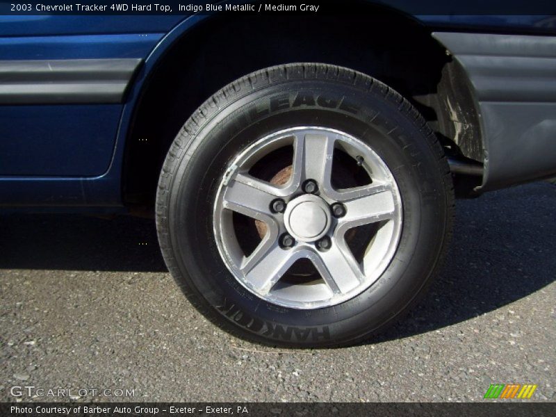 Indigo Blue Metallic / Medium Gray 2003 Chevrolet Tracker 4WD Hard Top