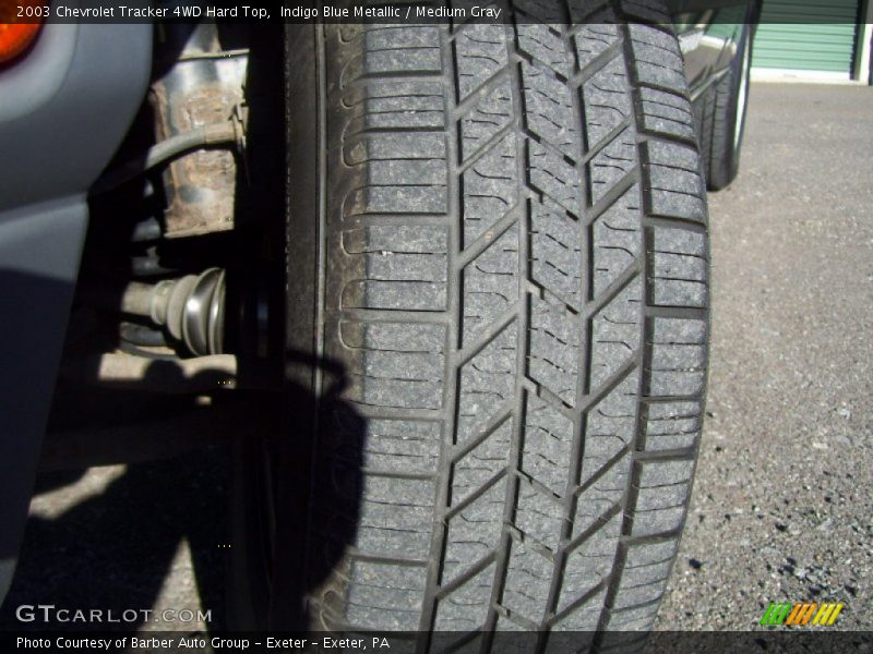 Indigo Blue Metallic / Medium Gray 2003 Chevrolet Tracker 4WD Hard Top