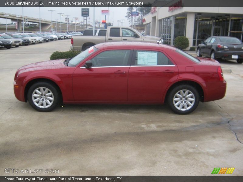 Inferno Red Crystal Pearl / Dark Khaki/Light Graystone 2008 Chrysler 300 LX