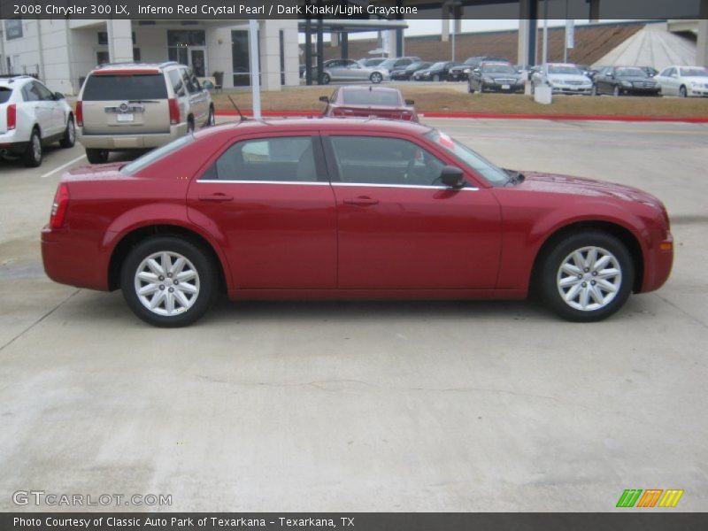 Inferno Red Crystal Pearl / Dark Khaki/Light Graystone 2008 Chrysler 300 LX